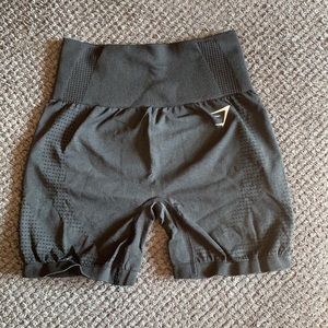 Vital seamless 2.0 black gym shark shorts